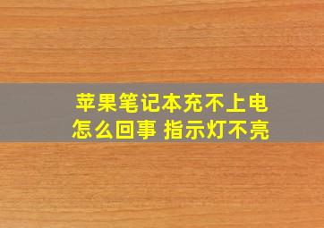 苹果笔记本充不上电怎么回事 指示灯不亮